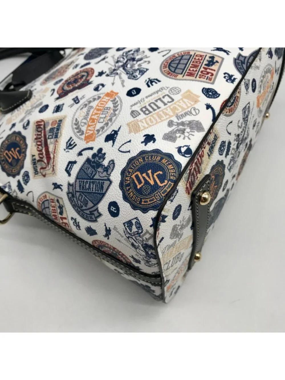 Dooney & Bourke White Pebbled Grain Disney Vacation Club Satchel Bag